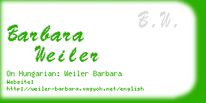 barbara weiler business card